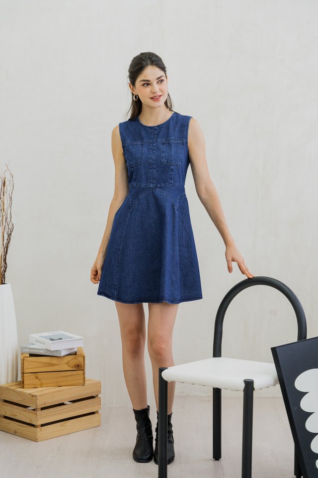 Darcie Pocket Denim Dress 