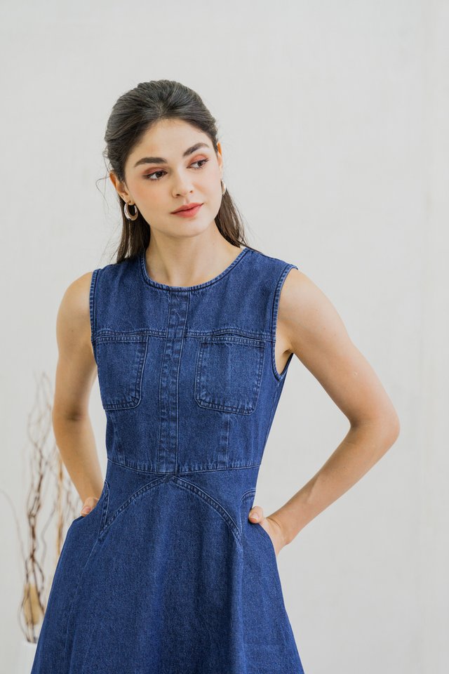 Darcie Pocket Denim Dress 