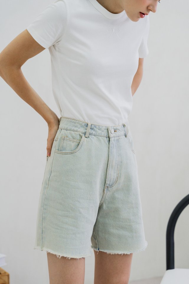 Trace Denim Jorts in Light Wash