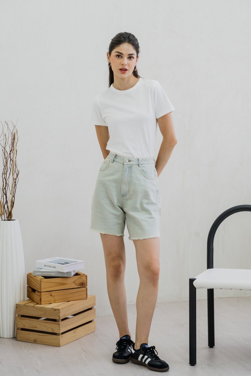 Trace Denim Jorts in Light Wash (XS)