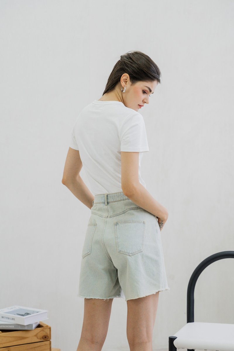 Trace Denim Jorts in Light Wash (XS)