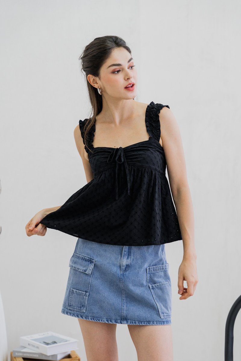 Cara Cargo Denim Skort (XS)