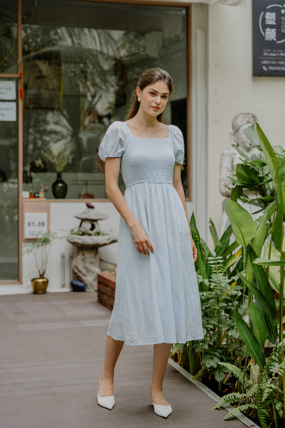 Swiss dot maxi dress on sale