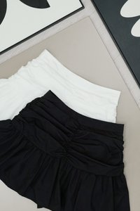 Tayla Ruched Skort In Black