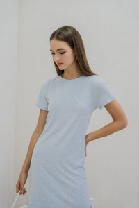 Krystel Knit Shift Dress In Powder Blue (XS)