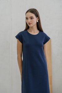 Braelynn Basic Midi Dress In Navy (XS)