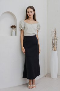 Glennys Puff Sleeve Top In Sand (XS)