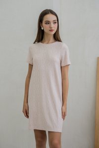 Nancy Knit Shift Dress In Pink (L)