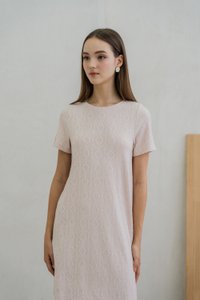 Nancy Knit Shift Dress In Pink (L)