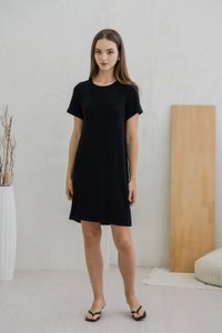 Nancy Knit Shift Dress In Black (XS)