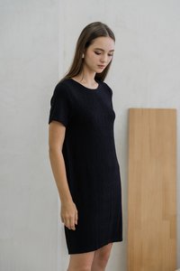 Nancy Knit Shift Dress In Black (XS)