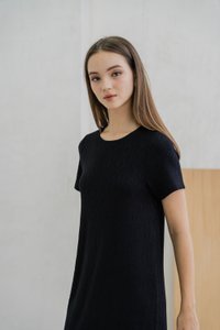 Nancy Knit Shift Dress In Black (XS)
