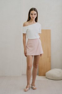 Steph One Shoulder Top In White (XXL)