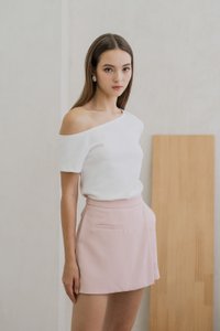Steph One Shoulder Top In White (XXL)