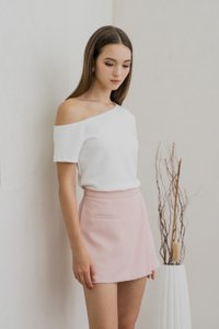 Steph One Shoulder Top In White (XXL)