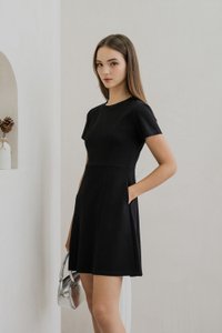 Carmen Panelled Dress In Black (XS)