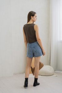Odelia Denim Overlap Skort (XS)
