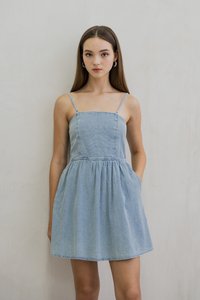 Diedra Denim Camisole Dress Romper(XS)