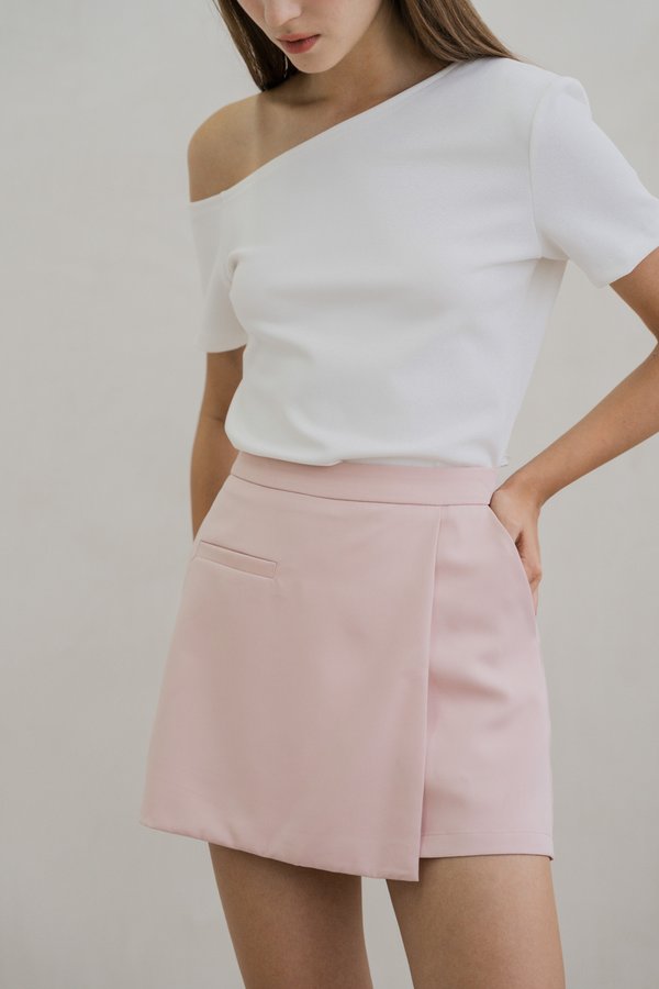 Steph One Shoulder Top In White (XXL)