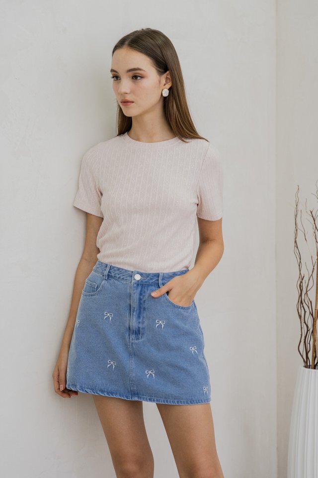 Nancy Knit Top In Pink
