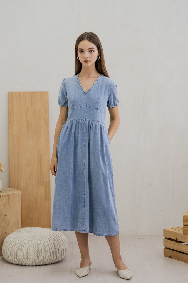 Desserie Denim Empire Midi Dress