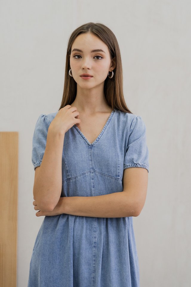 Desserie Denim Empire Midi Dress