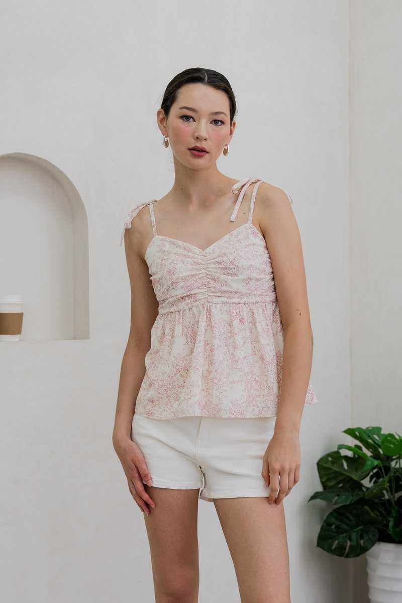 Leia Porcelain Floral Camisole Top