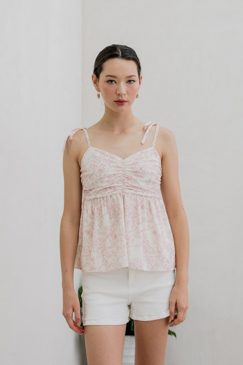 Leia Porcelain Floral Camisole Top