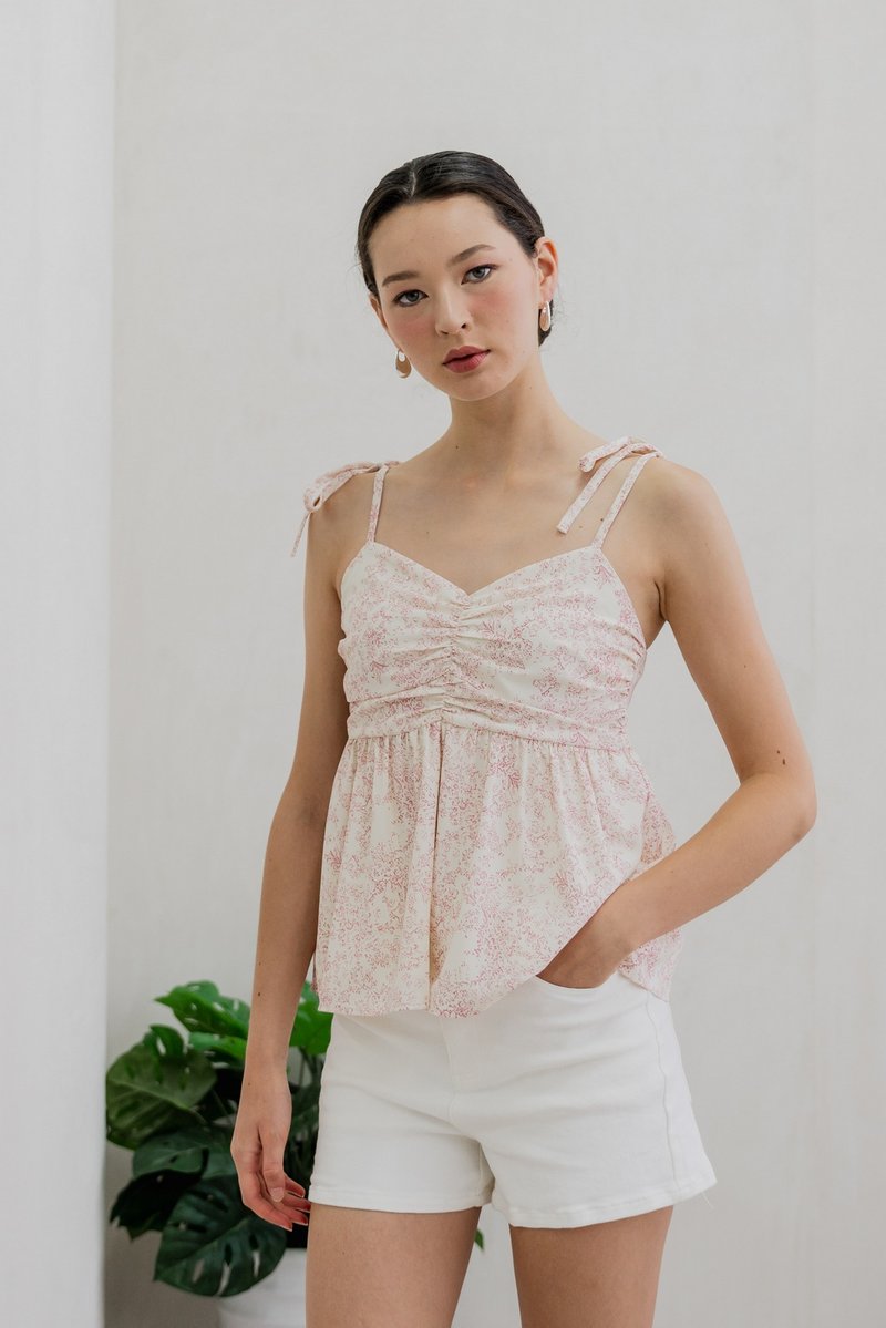 Leia Porcelain Floral Camisole Top