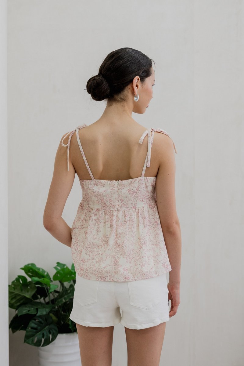 Leia Porcelain Floral Camisole Top