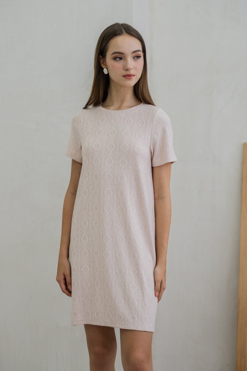 Nancy Knit Shift Dress In Pink (L)
