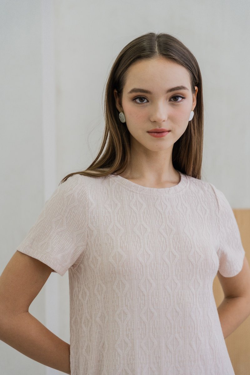 Nancy Knit Shift Dress In Pink (L)