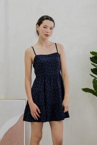 Rosie Camisole Tiered Dress In Navy (XS)