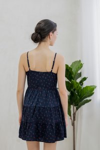 Rosie Camisole Tiered Dress In Navy (XS)