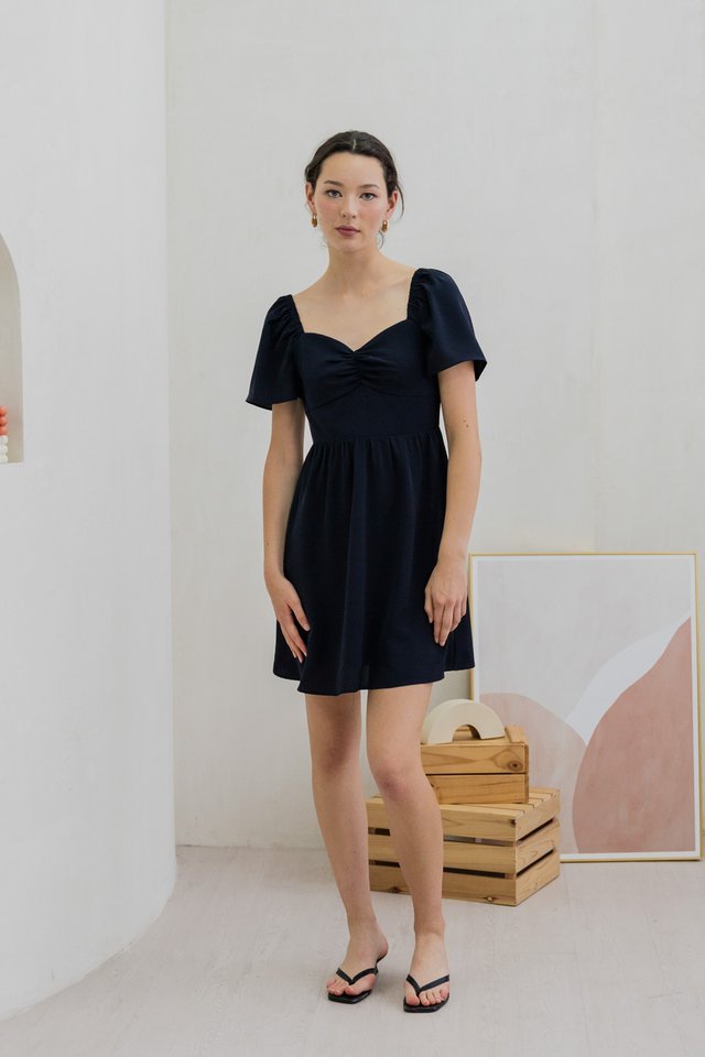 Scarlette Sweetheart Dress In Navy