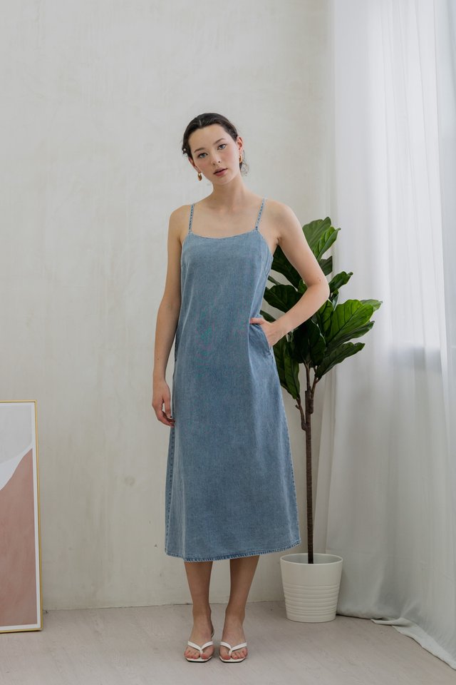 Drew Denim Camisole Maxi Dress