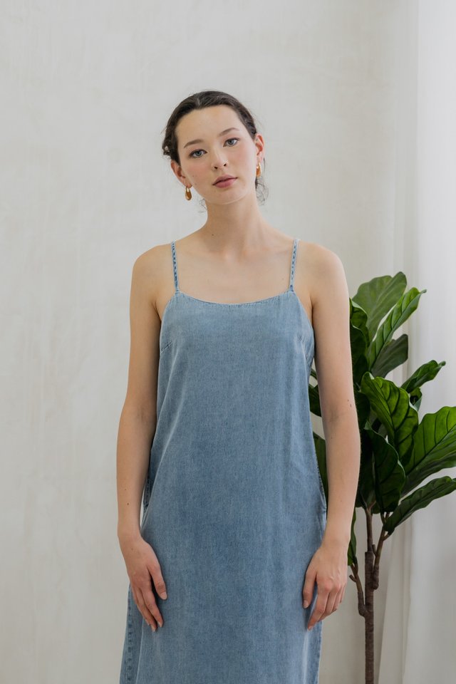 Drew Denim Camisole Maxi Dress