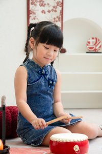 Quincy Denim Qipao Kids Dress