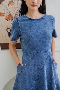 Diana Denim Slant Panel Dress
