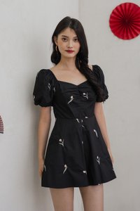 Tinker Tulip Sweetheart Romper In Black (XS)