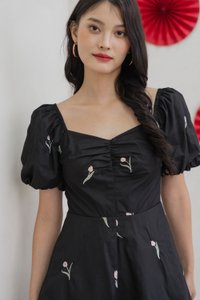 Tinker Tulip Sweetheart Romper In Black (XS)