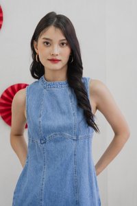 Shilloh Denim Panelled Shift Dress