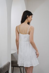 Coastal Eyelet Camisole Dress In White