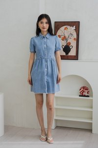Braveheart Denim Button Shirt Dress (XS)