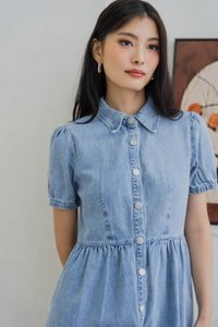 Braveheart Denim Button Shirt Dress (XS)