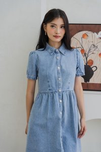 Braveheart Denim Button Shirt Dress (XS)