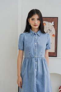 Braveheart Denim Button Shirt Dress (XS)