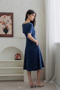 Sterling Denim Silver Button Midi Dress (XS)