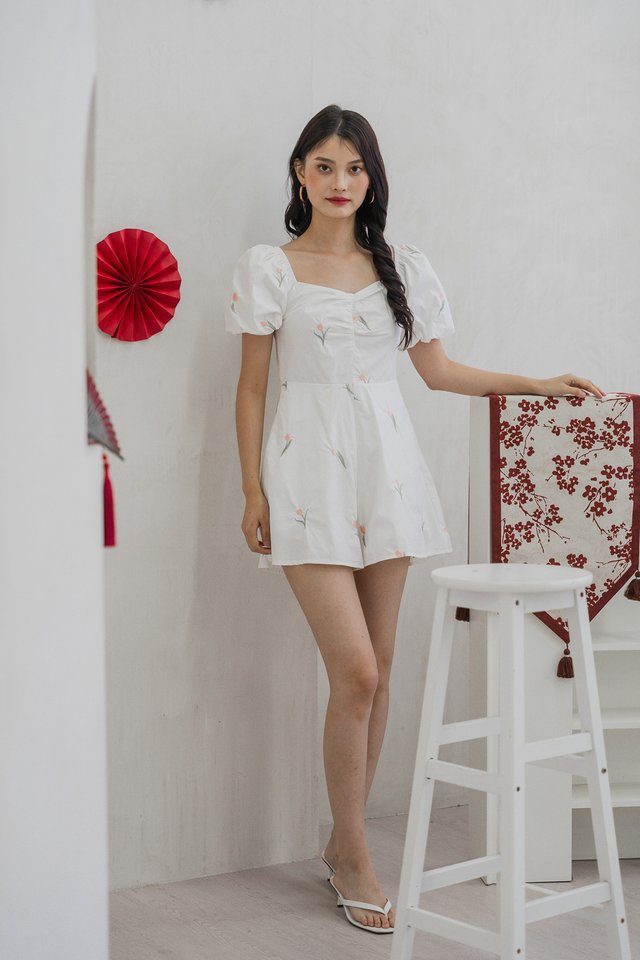 Tinker Tulip Sweetheart Romper In White