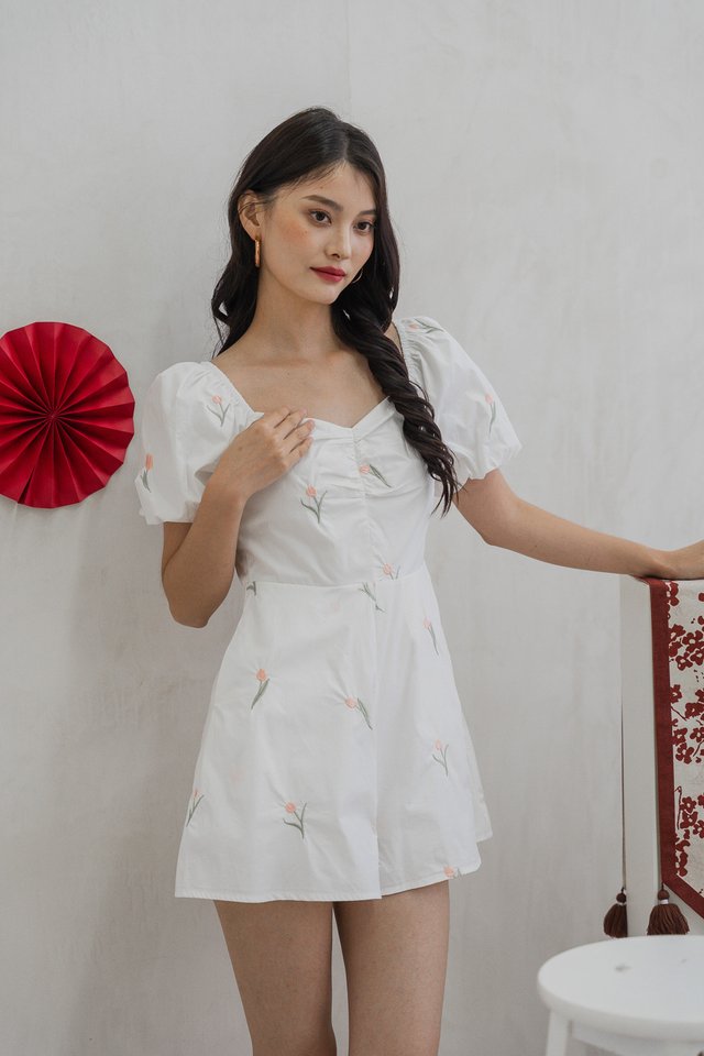 Tinker Tulip Sweetheart Romper In White